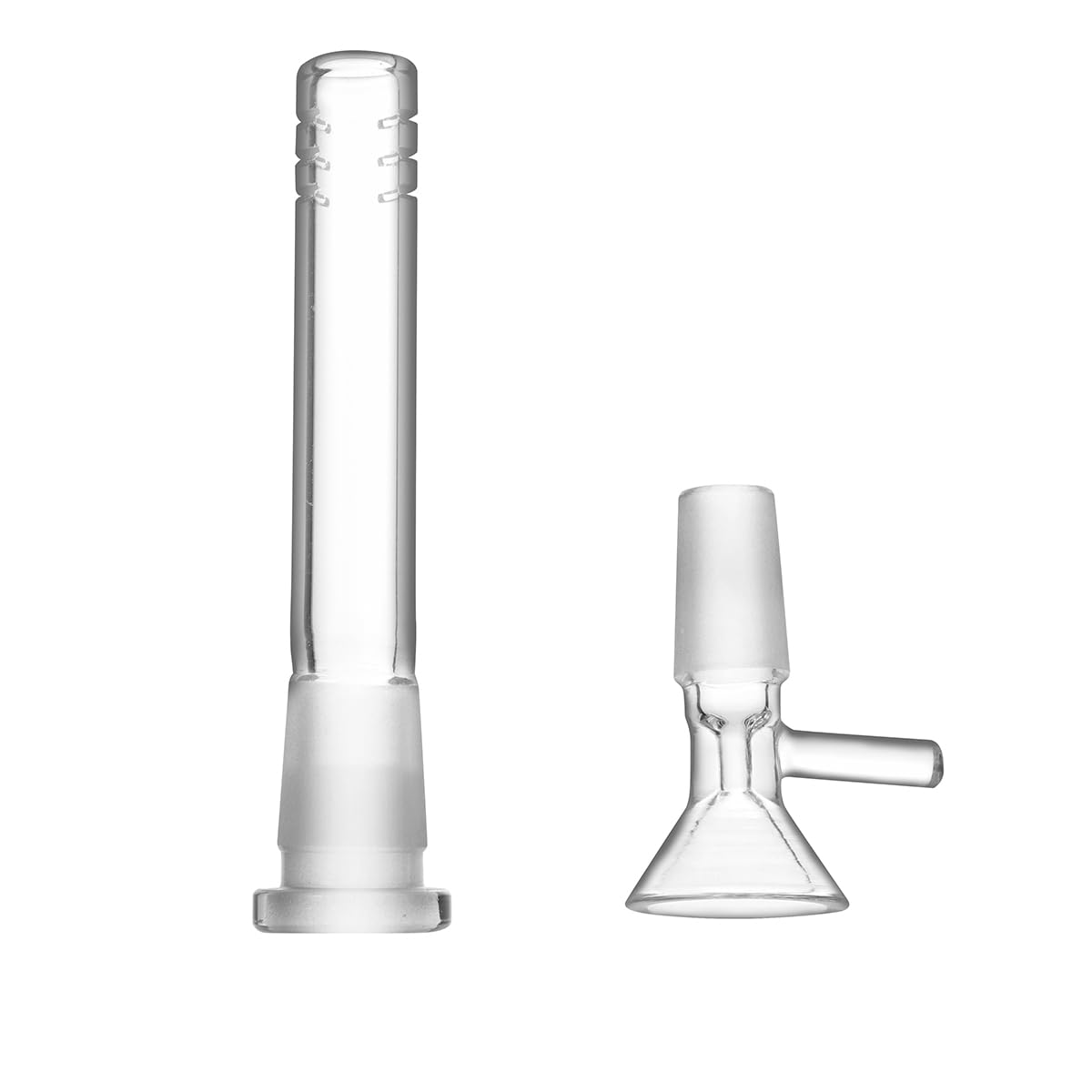 Downstem-Chemie-Diffusoradapter und Trichteradapter, 14 mm, 12 cm, Set von 4