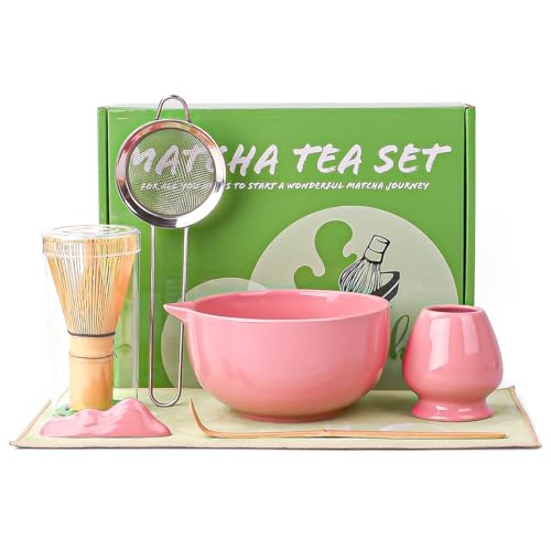 Matcha Whisk Set, 7 Pcs Matcha Kit with Matcha Bowl,