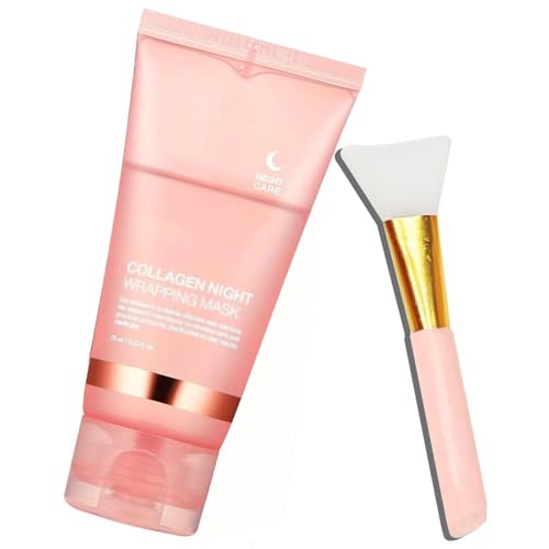 Collagen Face Mask Hydrating Mask Collagen Night Wrapping Peel Of...