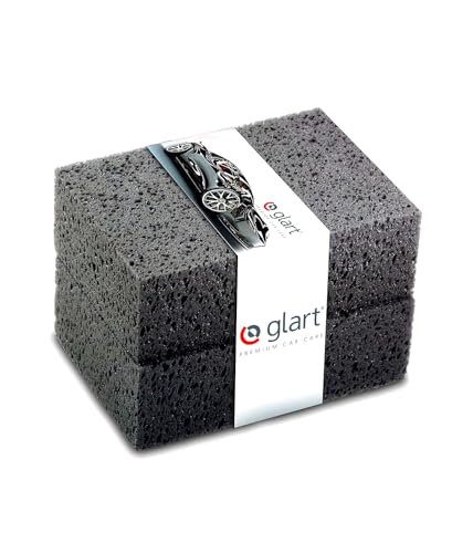 Glart 44WSA Pack de dos esponjas para lavar el coche, las ruedas y la pintura, Gris (Anthracite), 18 x 12 x 6 cm, Set de 2