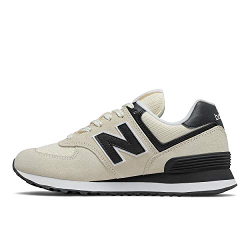 New Balance Women's 574 V2 Essential Sneaker, Angora/Black, 12