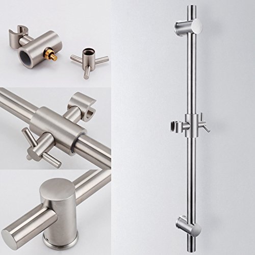 Barre coulissante de douche réglable en inox brossé - 5