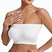 Women's 3 Pack Strapless Bras Large Bust Wireless Comfort Bra Seamless Non-slip Push-Up & All-Day Breathability Bra White