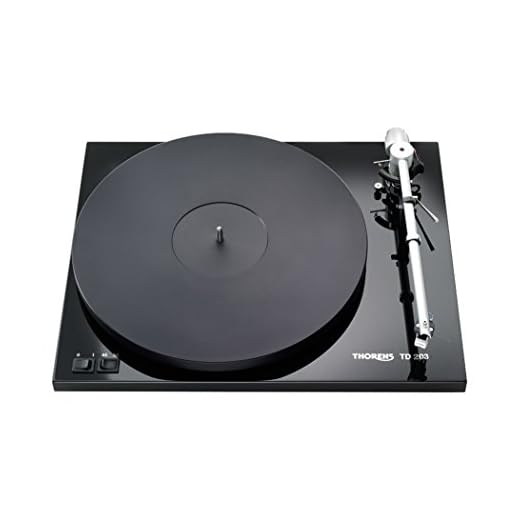 #04 GIRADISCHI MEDIAWORLD - Thorens TD-203 Turntable with TP82 Arm - Gloss Black