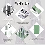 Manicure Set 10 in 1 Stainless Steel, Nail Clippers Scissors Pedicure Tools Kit - Portable Travel Grooming Kit for Men and Women with Leather Case (Jade Green) - Image 3