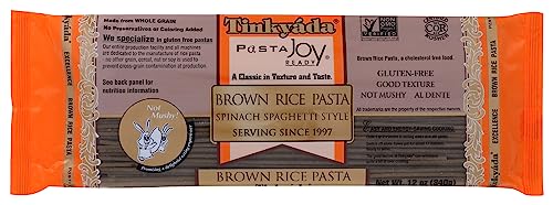 Tinkyada - Pasta de arroz con espinacas y espaguetis, 12 onzas (paquete de 12)