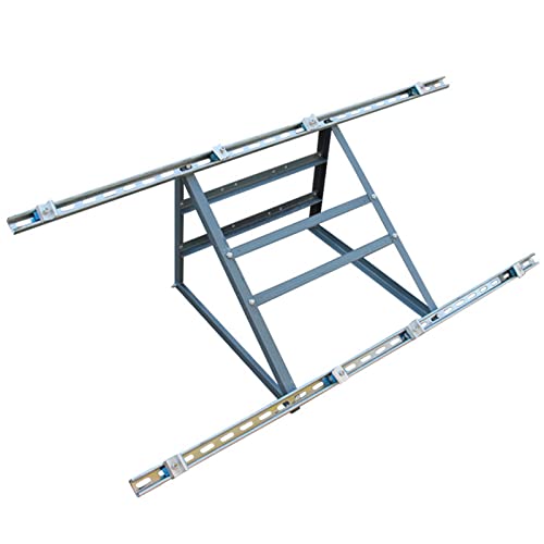 Staffa di montaggio per pannello solare, supporto da terra resistente per sistemi fai da te off-grid, rack inclinabile per pannelli da 50-300 W, alluminio resistente per una facile installazione ed