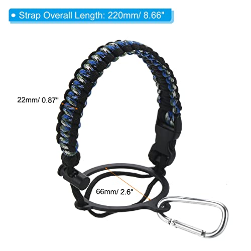 PATIKIL Water Bottle Holder, Paracord Handle Carrying Lanyard Strap Carrier with Ring for 12oz to 64oz Wide Mouth Bottles - Image 2