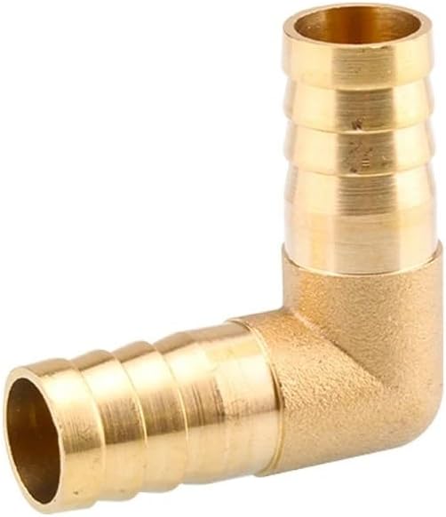 10pcs Connector Copper Air Fuel Water Tube Brass Pipe Fitting Barbed Joint Coupler For 4mm 5 6 8 10 12(Elbow,8mm (10pcs)) Plumbing Fittings