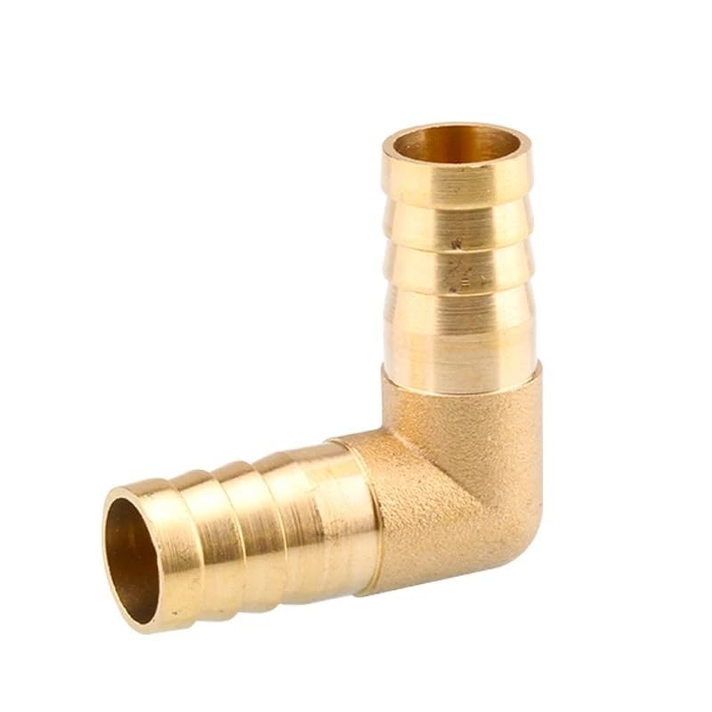 10pcs Connector Copper Air Fuel Water Tube Brass Pipe Fitting Barbed Joint Coupler for 4mm 5 6 8 10 12(Elbow,16mm (10pcs))