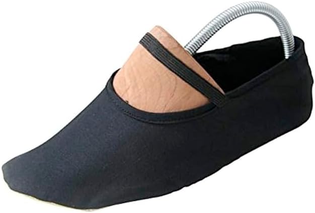 Eurythmy Gymnastic Cotton Shoes for Men with Non-Slip Rubber Sole - Designed for Waldorf Schools - Suitable for Ballet, Dance, Trampoline, Deadlift Black