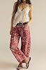 loveimgs Jeans barrel boyfriend para mujer, con estampado floral, tobilleros, pierna ancha, tiro medio, estilo Y2K 3