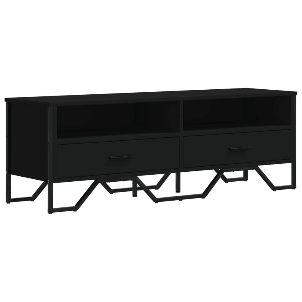 vidaXL Mobile Porta TV Nero 122x34x41 cm in Legno Multistrato, supporto TV, mobile HiFi, consolle TV, credenza TV, mobile dispositivi multimediali