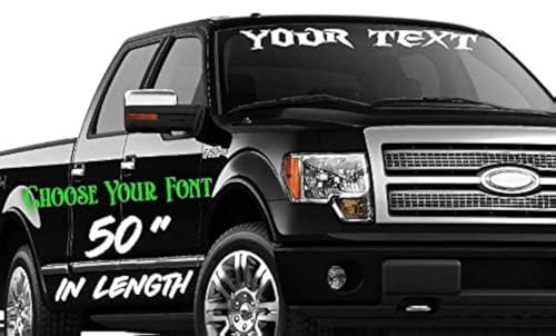 50 Inch Long Custom Stickers and Decals - Premium Decal Stickers for Windows and Cars, Create Your Unique Sticker Designs with Multiple Colors, Fonts & Sizes to Personalize Your Text
