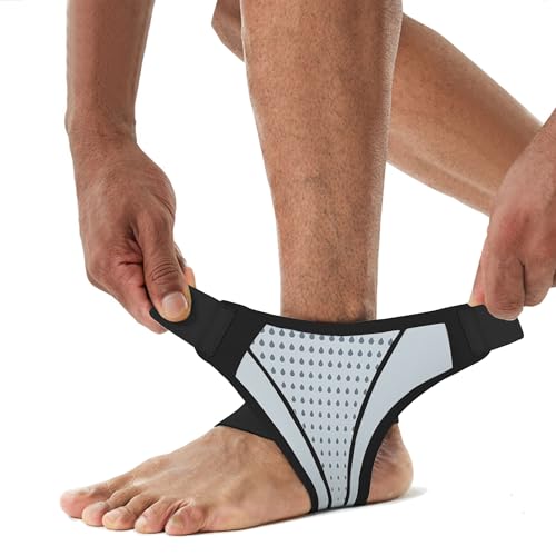 BingboPro Ankle Brace for Men and Women(1 Pair),Adjustable Ankle Support Compression Sleeve, Breathable Foot Brace Sleeve for Sprain, Arthritis, Plantar Fasciitis, Achilles tendon,Pain Relief, Running