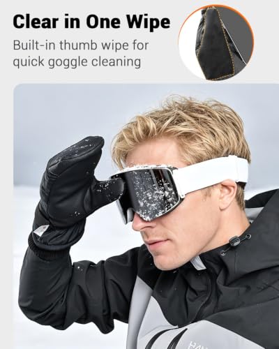 Pixel Panda Ski Mittens
