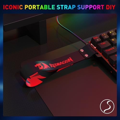 Image of Redragon K631 HE Rapid Trigger RGB Gaming Keyboard, 68 Keys Wired Mechanical Keyboard w /Hyper-Fast Actuation, Hall Effect 8K Polling Magnetic Switch, Actuation Point Adjustable, Strap Version