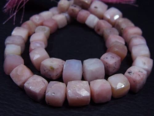 Opale Rose du Pérou perles cubes pour fabriquer vos bijoux d'été et colliers de vacances