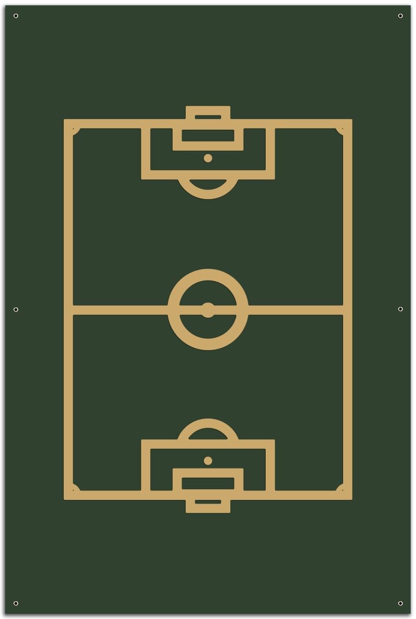 Outdoor Poster Fußballfeld – Ca. 60 X 90 Cm, Wetterfest, Mit Metallösen