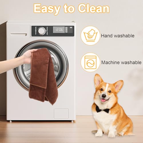 TOKSEO 3 Stück Hundehandtuch, 75 × 35CM Hundehandtuch Extra Saugfähig, Hundehandtuch Große Hunde, Schnelltrocknend Haustier Mikrofaser Handtücher für Katzen und Hunde und Andere Haustiere