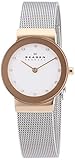 Bandmaterial: Edelstahl Skagen Damen Analog Quarz Uhr 358SRSC