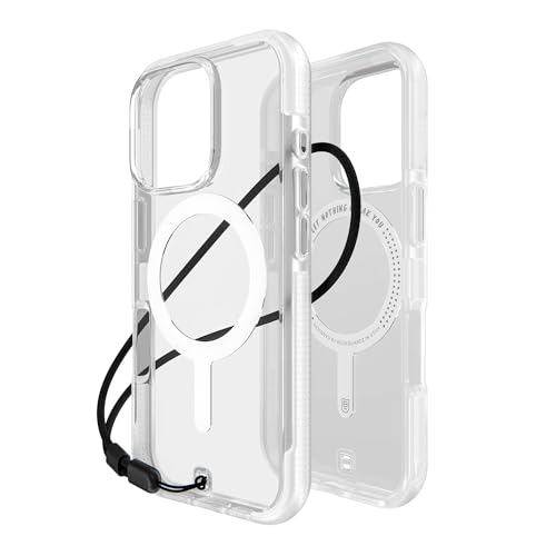 BodyGuardz Ace Pro Compatible with iPhone 16 Pro Case - Shockproof Cover with 18FT Drop Tested - Compatible with MagSafe - Wireless Charging - Responsive Buttons - Orange/Ombre (Clear)