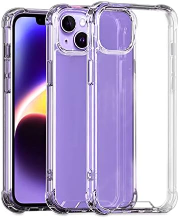 Melomon Case Compatible with iPhone 14 (6.1-Inch), Slim Soft TPU & Shockproof Anti-Scratch Hard PC Back, (Airbag Protection) Bumper Protective Cover for iPhone 14 - HD Clear