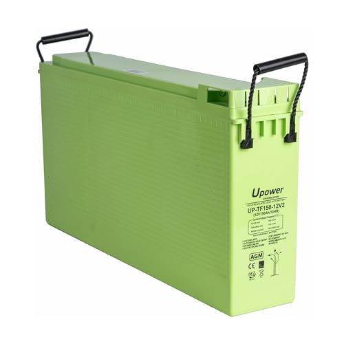U-Power Batería AGM Frontal 12V 150Ah – Batería VRLA de Plomo Sellada sin Mantenimiento – Para SAI/UPS, Telecomunicaciones, Centros de Datos y Sistemas de Respaldo – Terminales Frontales