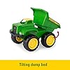 41tlcturnel - John Deere Sandbox Toys - Includes Dump Truck Toy and Tractor Toy with Loader - Kids Outdoor Toys - Easter Gifts for Kids - Frustration Free Packaging - Green - 2 Count - Ages 18 Months and Up