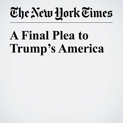 A Final Plea to Trump&rsquo;s America cover art