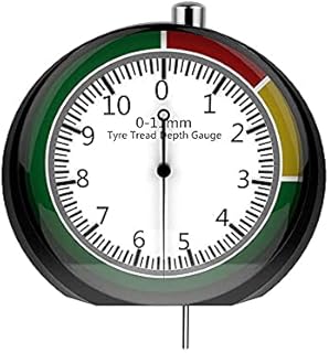 DMZK Dial Tyre Tread Depth Gauge Portable Tread Depth Checker, Wheel Tyre Measurement Tyre Depth Measurement Tool for Cars, Trucks