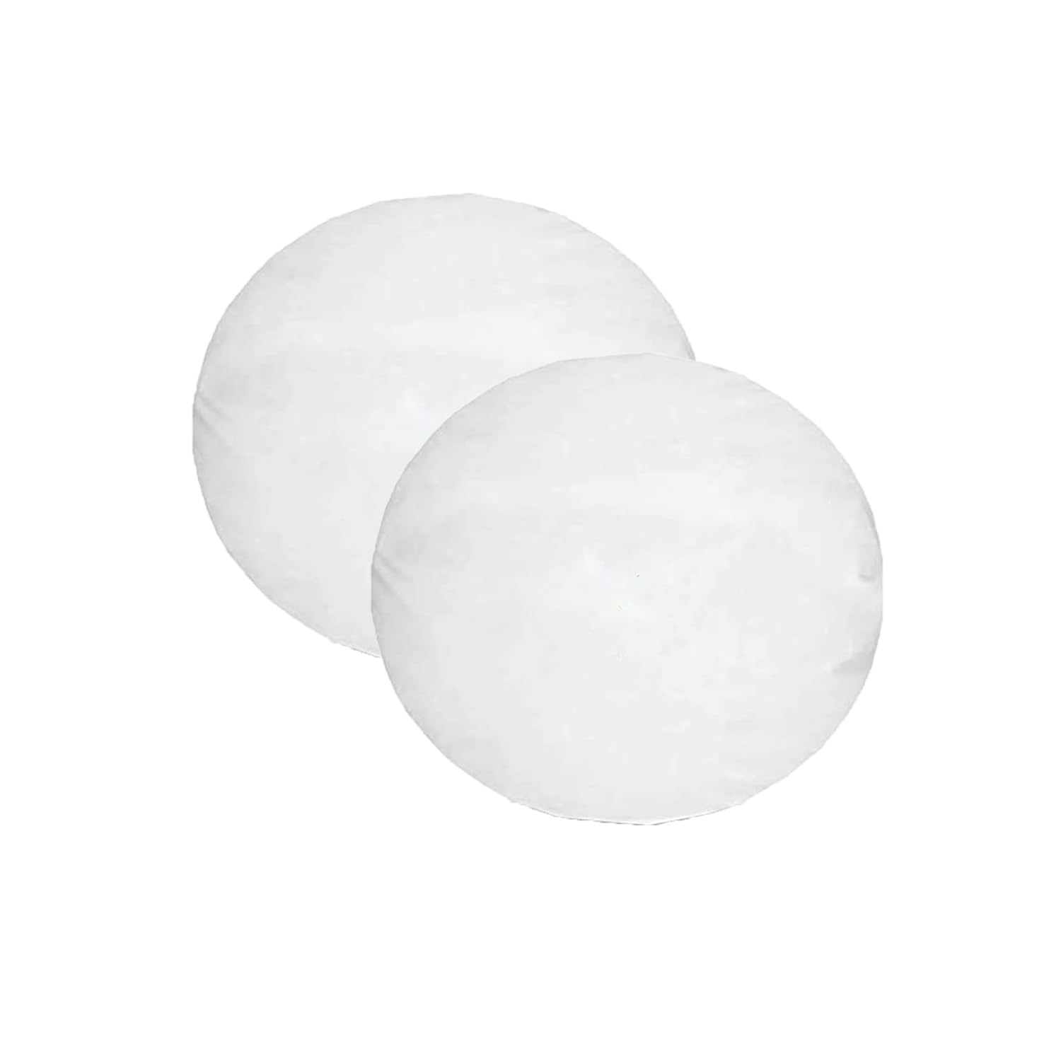 Extra Fill Plump Cushion Inner Pads (Pack of 2), Round (16") | 100% Hollowfibre Cushions Inners Fillers Scatters - Cushion Stuffer Inserts, Hollowfibre Pillows (White)