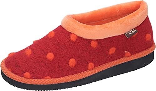 Manitu Home Hausschuhe, Chausson Femme, Rouge, 39 EU Cover