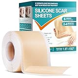Silikon-Narbenblätter (4,1 x 381 cm - 3,8 m), Silikon-Narbenband, Rolle zum Entfernen von Narben,Silikonpflaster für Narben, Wiederverwendbar, Selbs