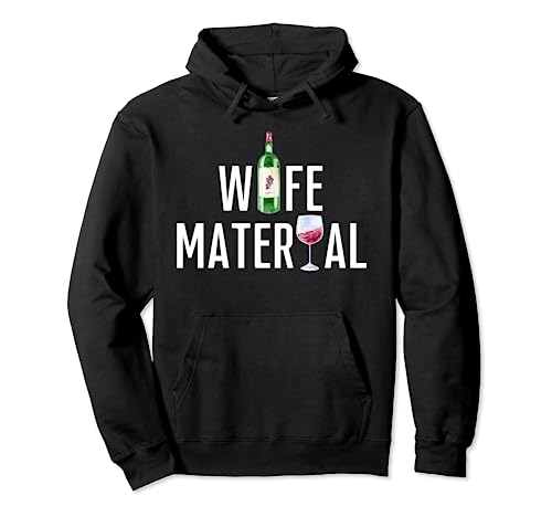 Funny Wife Material Cute Fiancée Wedding Apparel pour les femmes Sweat à Capuche