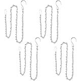 Silberne Kette zum Aufhängen von Vogelfutterspendern, Vogelhäusern, Pflanzgefäßen, Körben, Vogeltränken, Laternen, Windspielen, Werbetafeln, Schildern und Ornamenten, 4 Stück