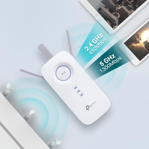 TP-Link AC1750 WiFi Extender (RE450), PCMag Editor's Choice, Up to 1750Mbps, Dual Band WiFi Repeater, Internet Booster, Extend WiFi Range Further - image 2