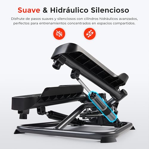 Sunny Health & Fitness Mini Steppers for Exercise at Home, Stair Step Workout Machine, Full Body Cardio Equipment, with Optional Free SunnyFit App Connection and Resistance Band - Image 6