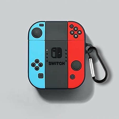 Image of Silicone Case Compatible for Apple Airpods 4 (2024) Cute Design for AirPods 4 with Active Noise Cancellation (ANC) with Keychain Hook Shockproof Protective Case (Ninten-do)