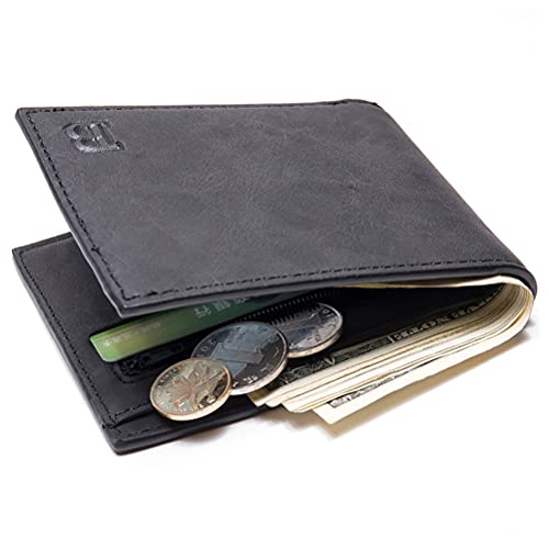Therwd 1Stück Herren modische Business-Brieftasche Herren-Brieftasche Prämie Herren PU Leder Geldbörse Kartenhalter Herren Geldbörse Münztasche zum Männer, Geschenk Cover