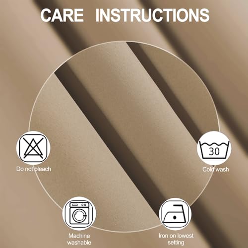 Image of LEMOMO Natural Blackout Curtains /38 x 54 Inch /Set of Two Panels Grommet Living Room Curtains