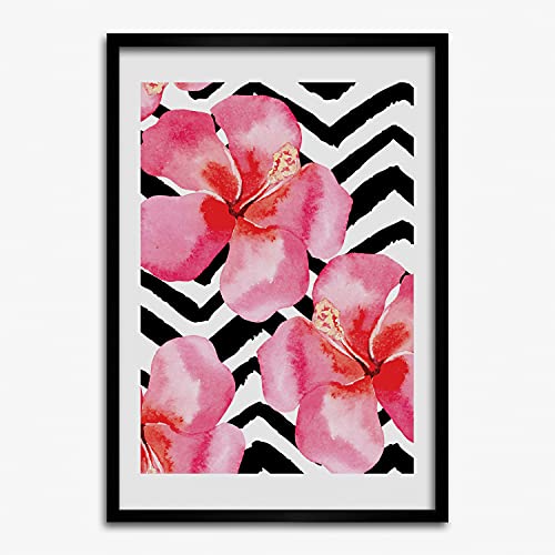 Peinture fleurs hawaïennes Tulup 50x70 cm pour raviver un mur vide sans effort