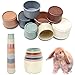 Qoaimu 8 Pcs Stacking Cups for Rabbits, Bunny Toys, Bunny Stacking Cups to Play with Rabbits, Multi-Color Reusable Rabbit Enrichment Toys, Small Animals Rabbits Bunny Hiding Food and Playing Toys