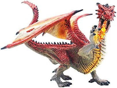 Rileryan Dragon Figurine Magic Dragon Figurine Realistic Plastic Flying Dragon Figurine for Collection Science Educational Prop Miniature Magic Dragon Statue Home Decor Accessorie, Spitfire Dragon