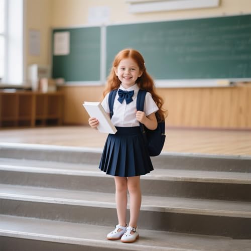 Image of Kiderence Toddler Girl Mary Jane School Uniform Dress Shoes Oxford Flats | Wide Toe Box Great Comfort for Student Shoe and Flower Girl Shoe for Wedding, Parties, Church