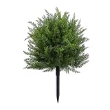 Faux Plants Outdoor with Ground Stake Realistic Artificial Cypress Tree Uv Resistant Fake Trees Lightweight Portable Fake Bushes Artificial Evergreen Tree for Yards Patio Garden Decor 15.74 in
