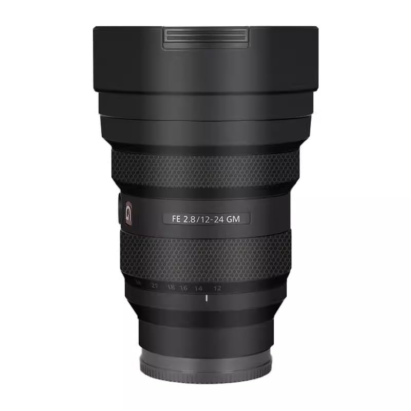 Film vinyle anti-rayures Sony FE 12-24 mm F2.8 GM noir mat pour objectif
