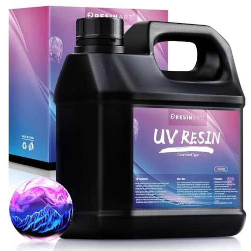 Epresinart EPRESINART-UV-3 Resin 1000G, Upgrade Crystal Clear Hard Ultraviolet Epoxy Resin Glue cover