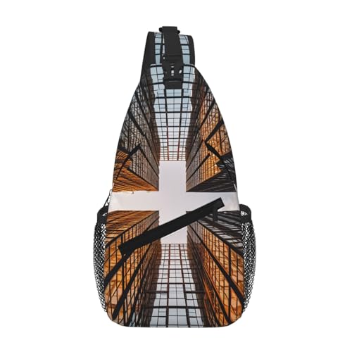 Mochila Sling Bag Urbana Negra para Viaje y Senderismo miniatura 1