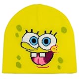 Popfunk Official Spongebob Character Face Adult Knit Beanie - Unisex for Men and Women, Yellow